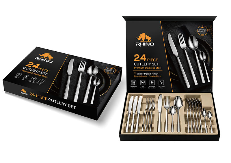 24 Piece Cutlery Set - Premium Stainless Steel